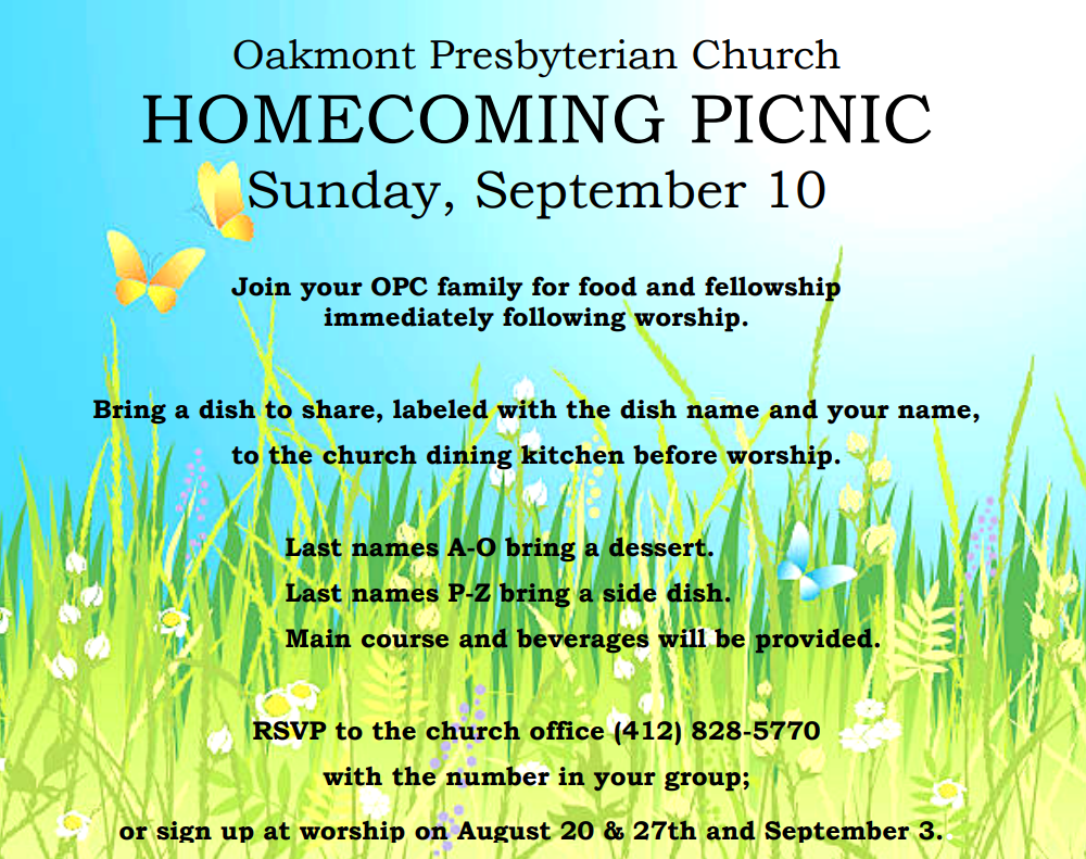 OPC Homecoming Picnic - Sept. 10, 2023